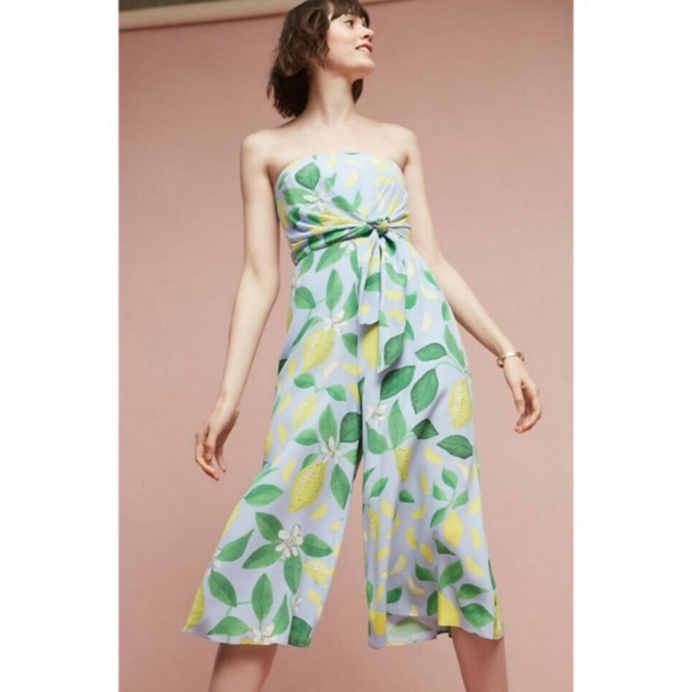Maeve Lemon Grove Strapless Jumpsuit